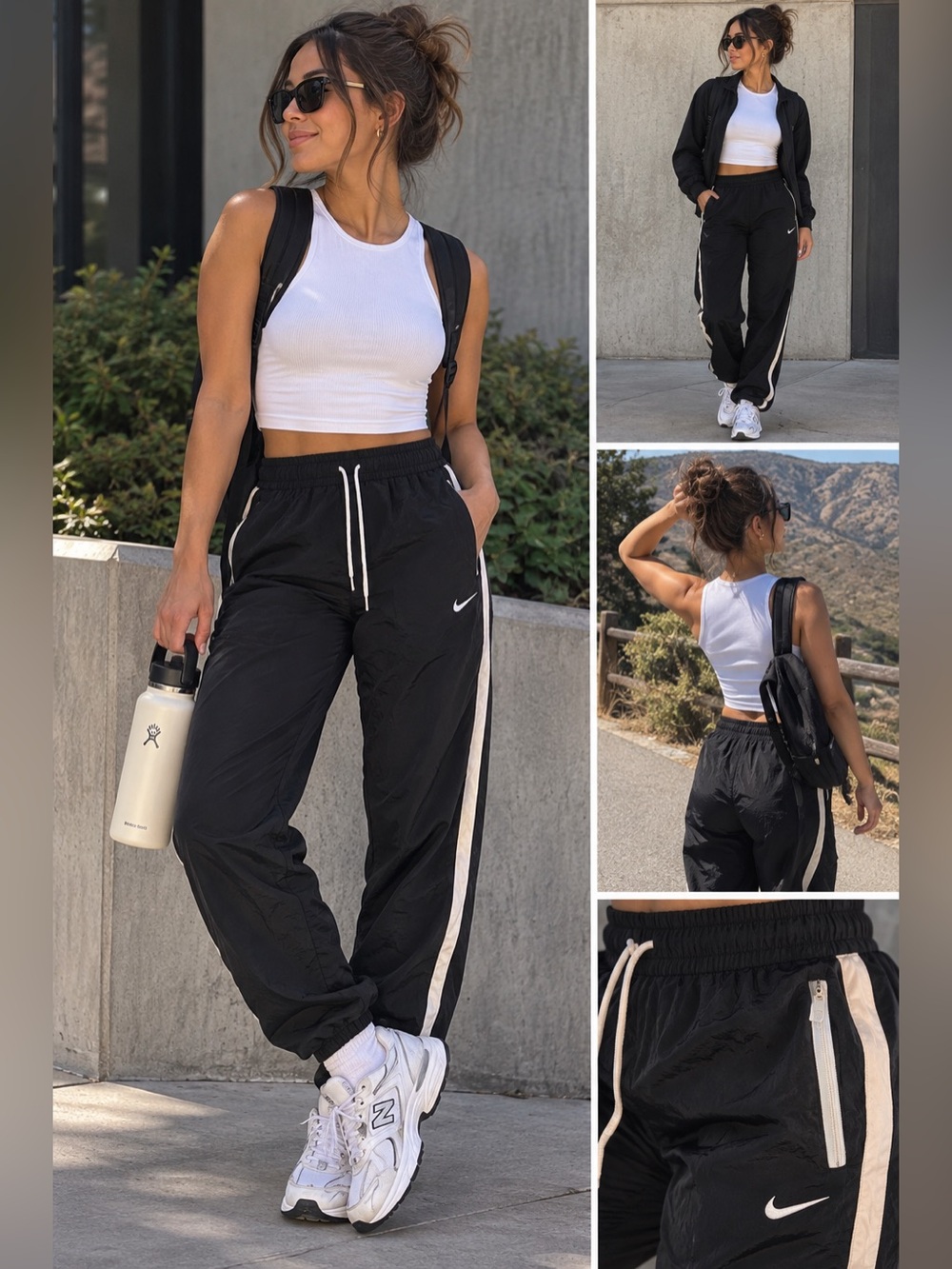 Nike Stylish wind breaker Black Joggers